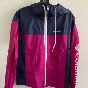 Columbia Navy Magenta  Windbreaker Jacket XS